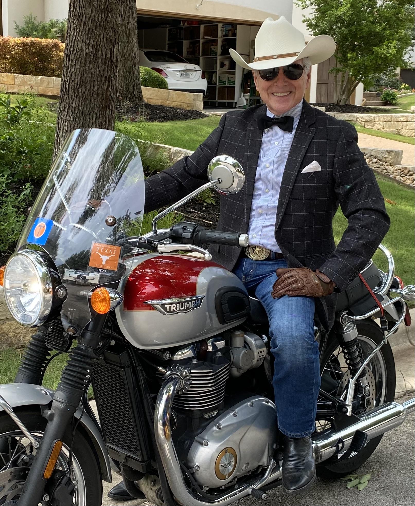 Jim on Triumph Bonneville 1200cc