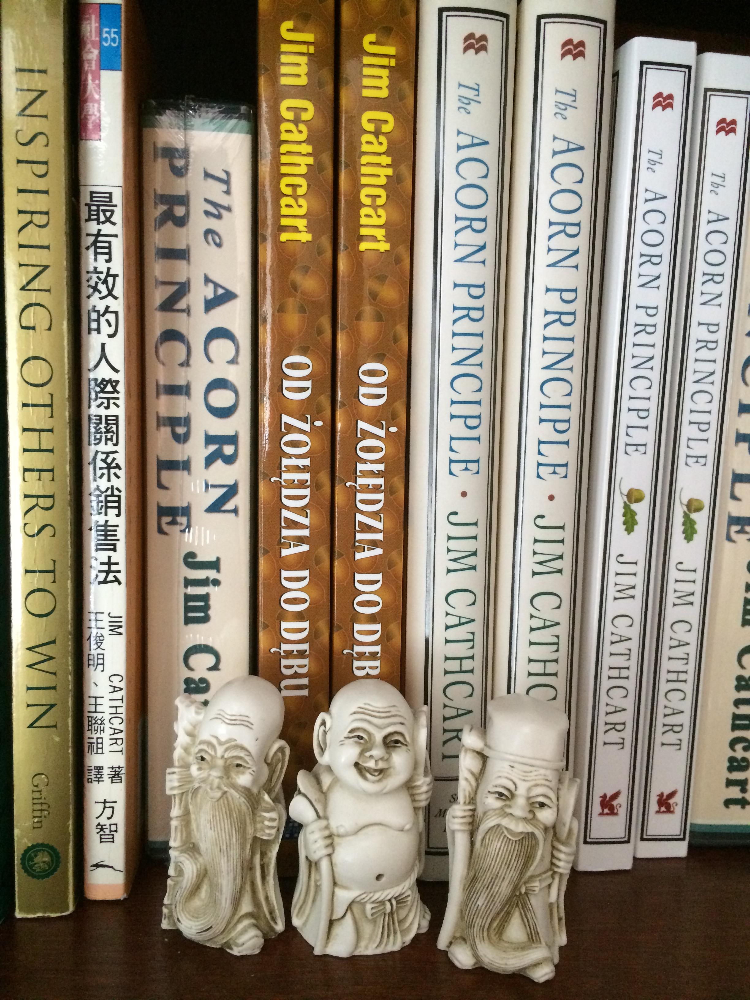 The Acorn Principle in English, Polish, Chinese, and Korean editions