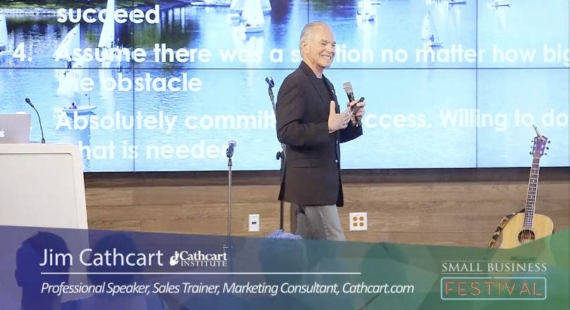 Jim Cathcart speaking at a corporate event in Austin